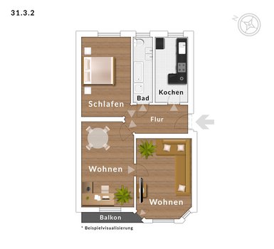Wohnung 31.3.2 - 3. OG